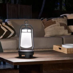 Elstead Lighting Lyndon LED Akkuleuchte & Bluetooth Lautsprecher