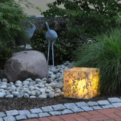 Epstein-Design Würfel Eifel im Herbst CCT-LED Außenleuchte mit ZigBee