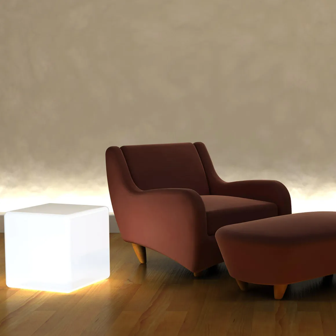 Epstein-Design Würfel RGB-LED Akkuleuchte