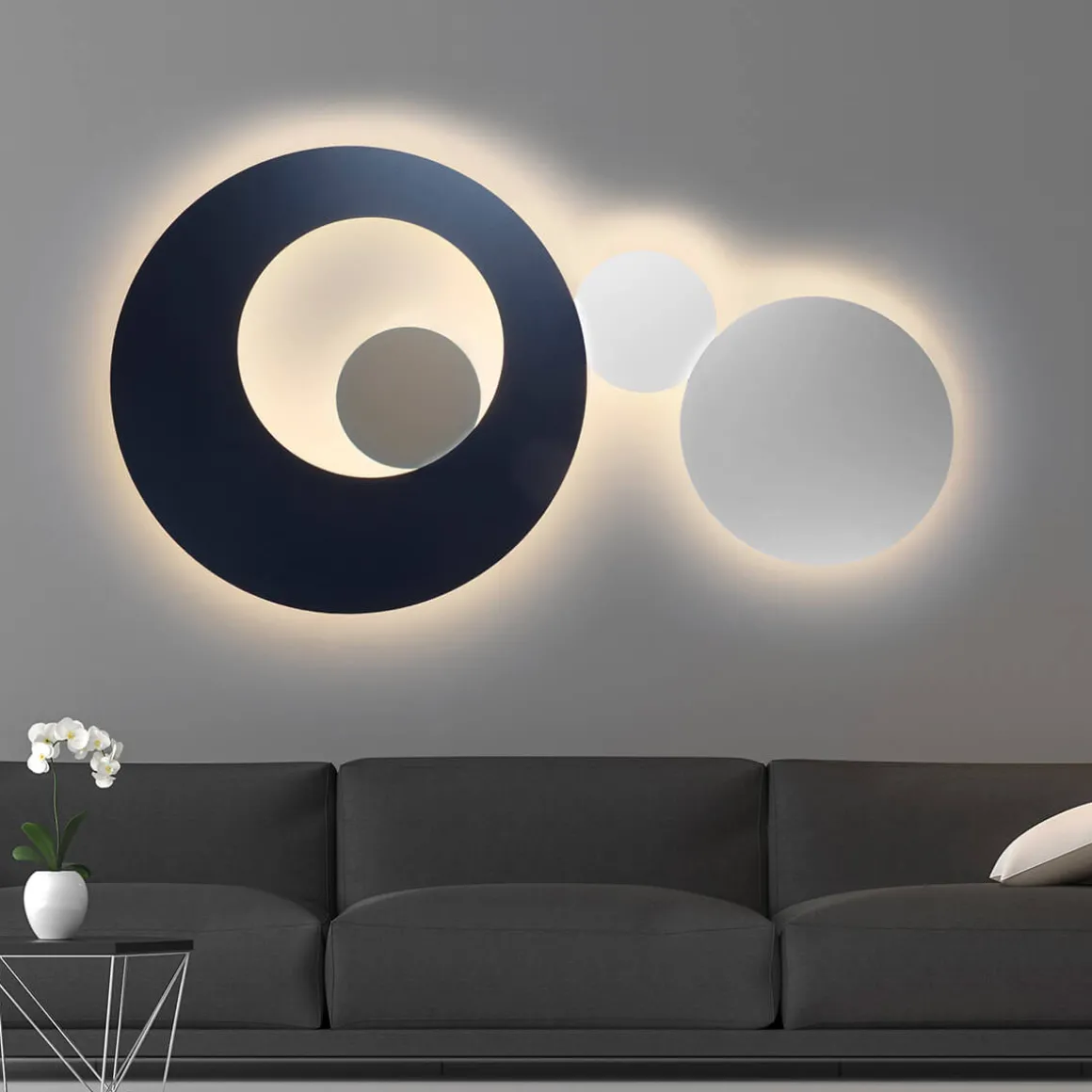 Escale Blade Open & Blade LED Wand- / Deckenleuchte, 4-flg.