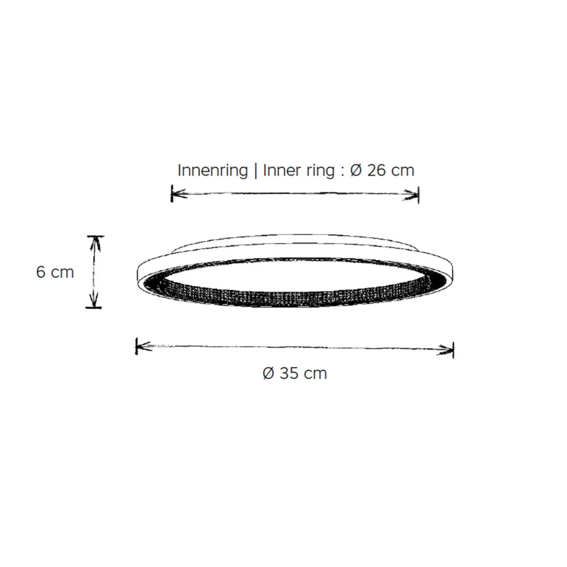 Escale Loud LED Wand- / Deckenleuchte, Ø: 35 cm, mit Casambi-Modul