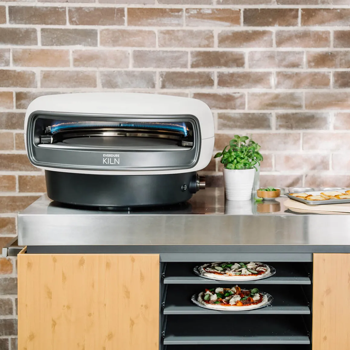 Everdure KILN Pizzaofen, 2 Brenner, rotierend, Pro-Set