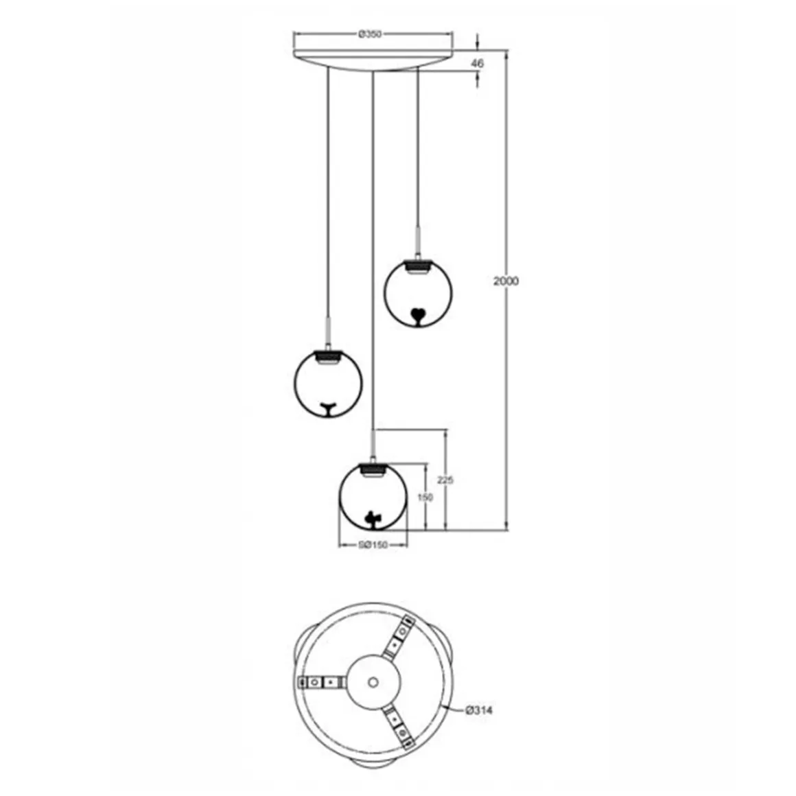 Fabas Luce Ariel LED Pendelleuchte