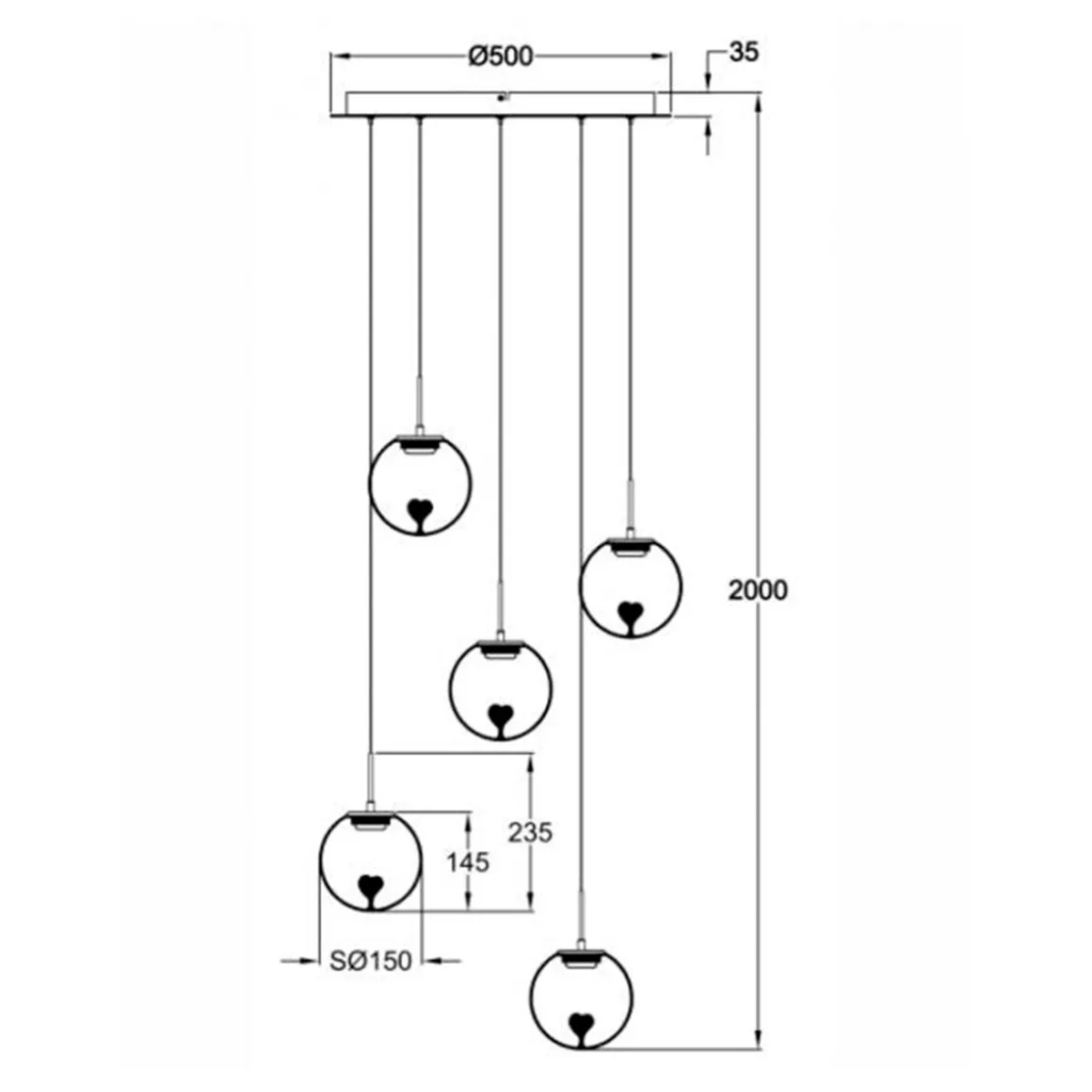 Fabas Luce Ariel LED Pendelleuchte