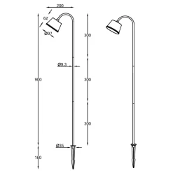 Fabas Luce Armanda LED Akkuleuchten-Set mit Erdspieß