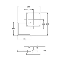 Fabas Luce Bard 3394-28 LED Wand- / Deckenleuchte