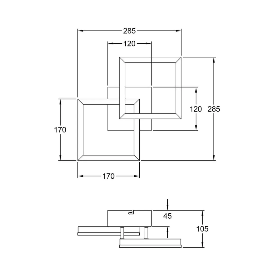 Fabas Luce Bard 3394-28 LED Wand- / Deckenleuchte