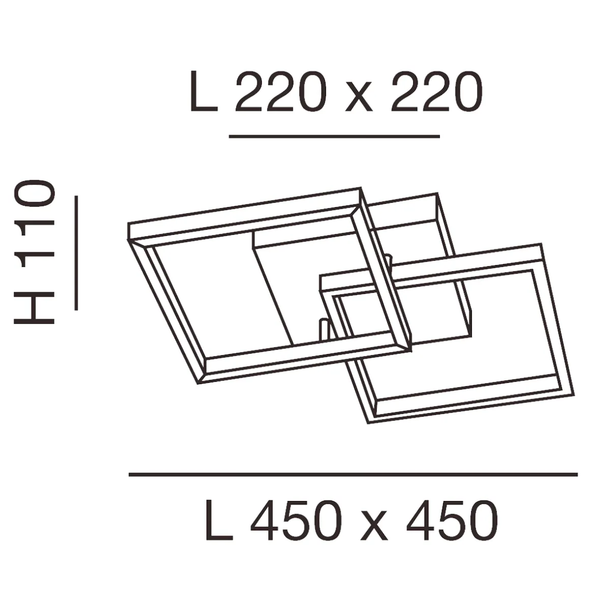 Fabas Luce Bard 3394-22 LED Wand- / Deckenleuchte