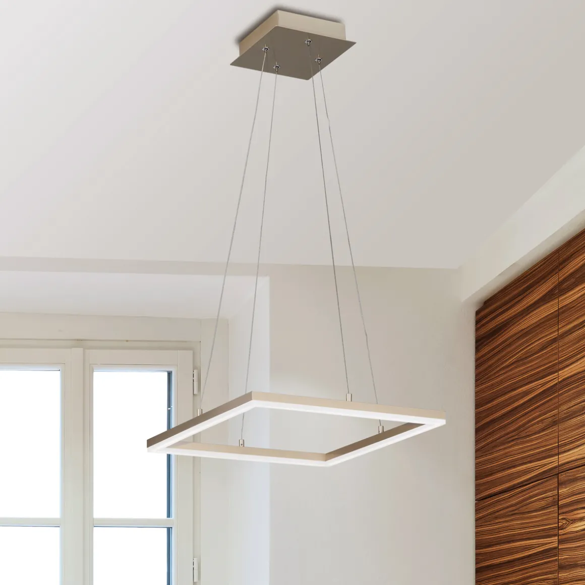 Fabas Luce Bard LED Pendelleuchte, quadratisch