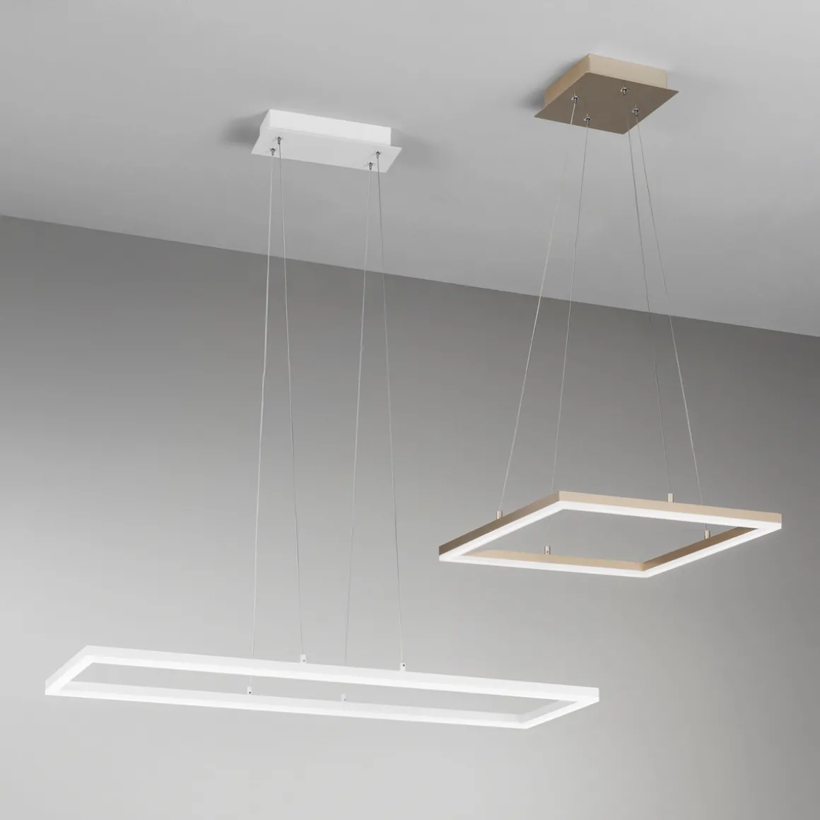 Fabas Luce Bard LED Pendelleuchte, quadratisch