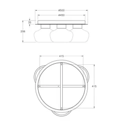 Fabas Luce Kino LED Deckenleuchte