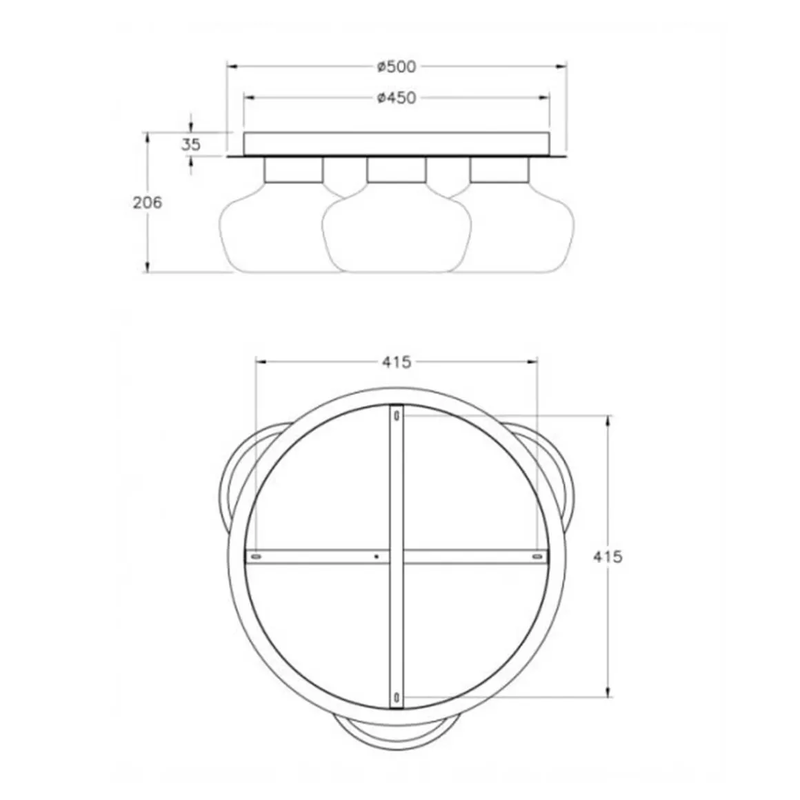Fabas Luce Kino LED Deckenleuchte
