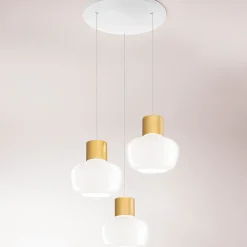 Fabas Luce Kino LED Pendelleuchte, 3-flg., mit Rondell