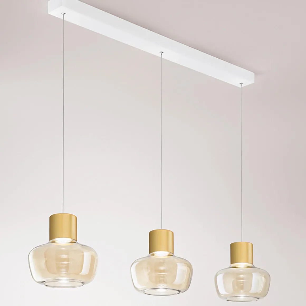 Fabas Luce Kino LED Pendelleuchte, 3-flg.