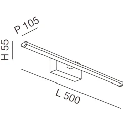 Fabas Luce Nala LED Wandleuchte, Länge: 50 cm