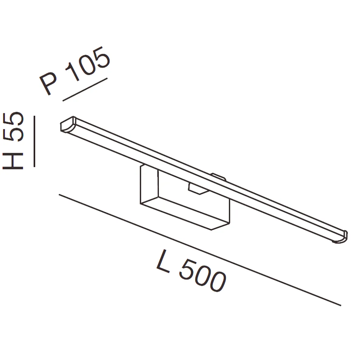 Fabas Luce Nala LED Wandleuchte, Länge: 50 cm