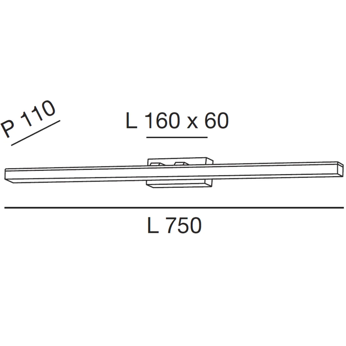 Fabas Luce Nala LED Wandleuchte, Länge: 75 cm