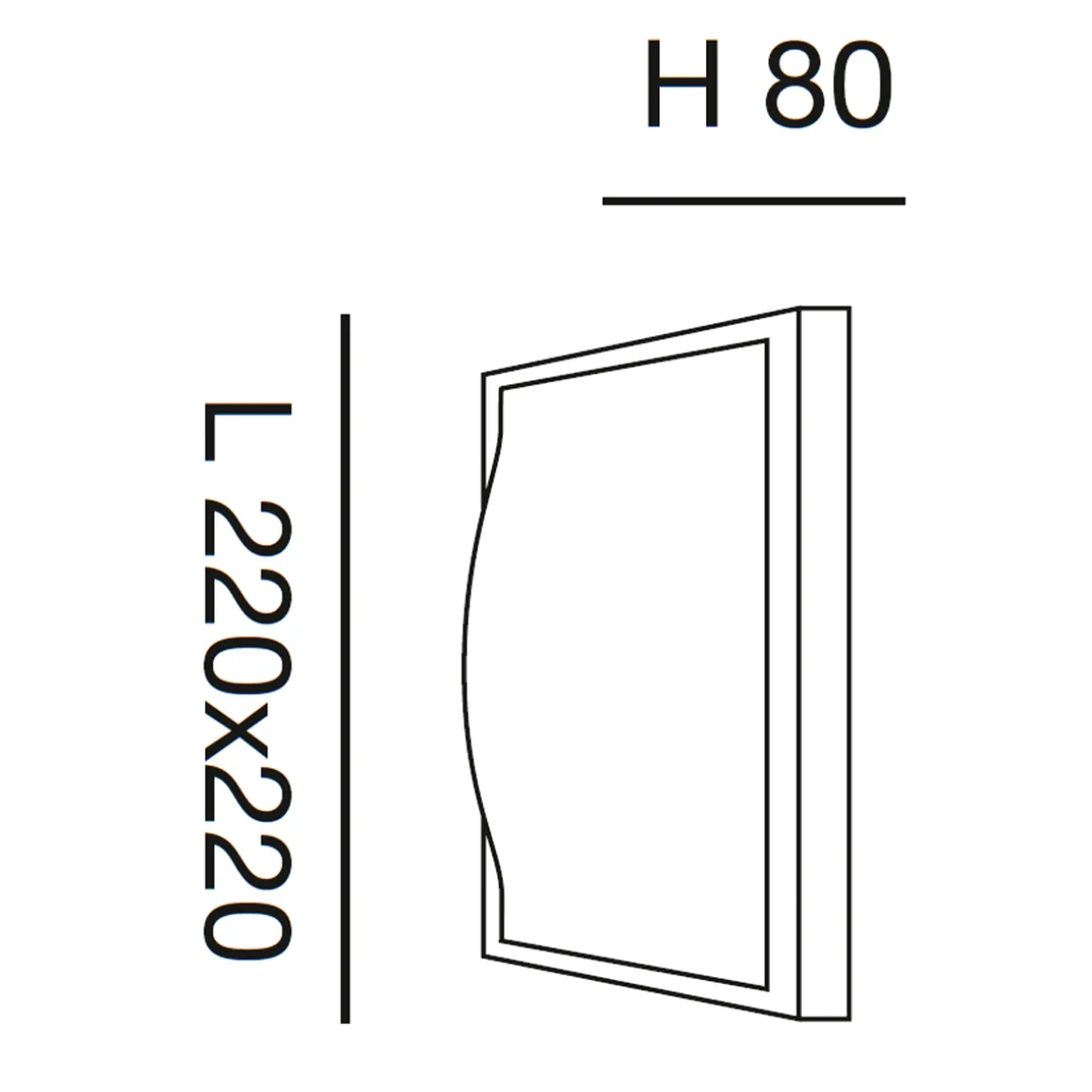 Fabas Luce Osaka Wandleuchte, 22 x 22 cm