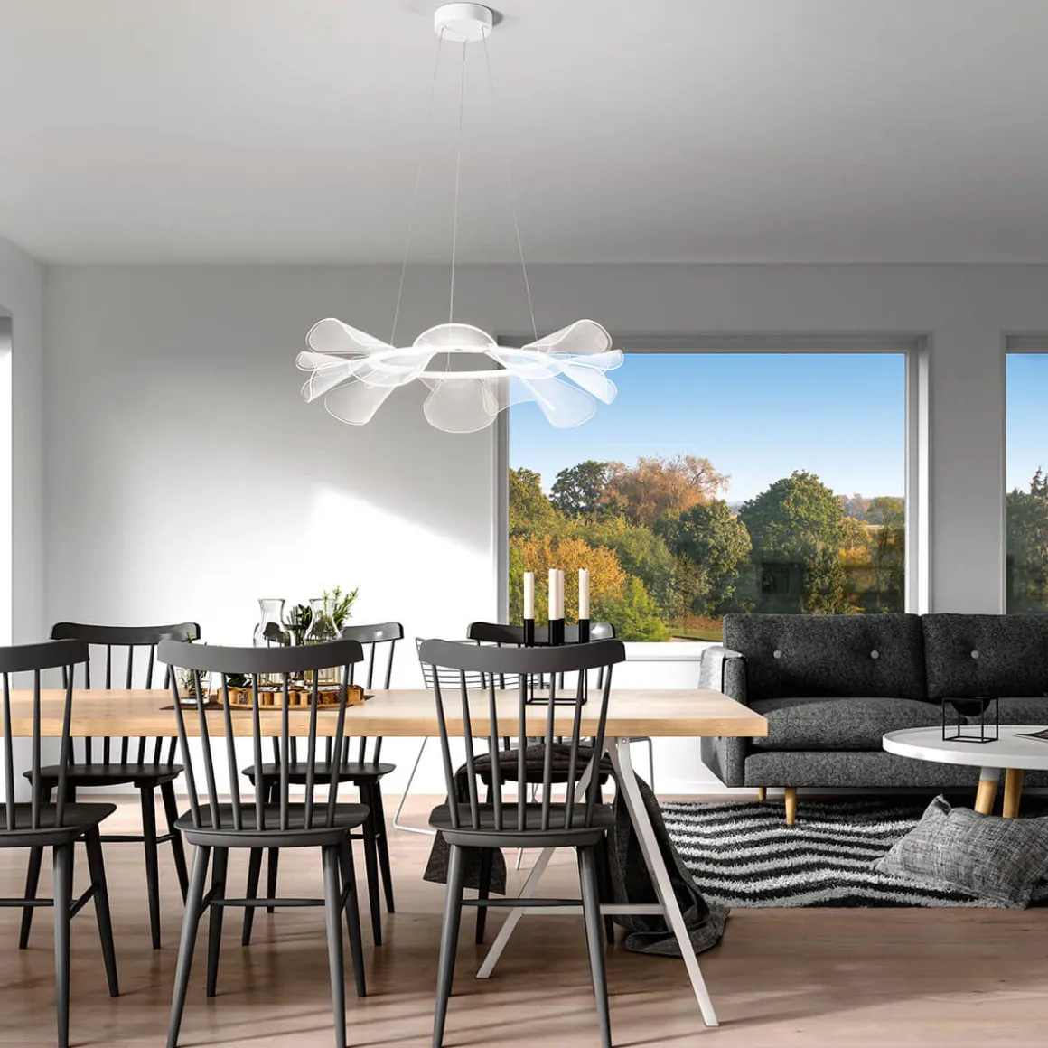 Fabas Luce Sylvie LED Pendelleuchte, rund