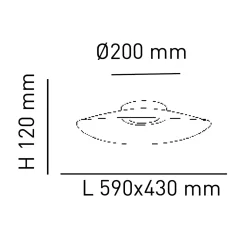 Fabas Luce Vela LED Deckenleuchte