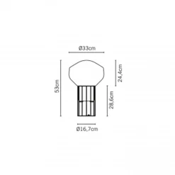 Fabbian Aerostat Tischleuchte, Ø: 33 cm