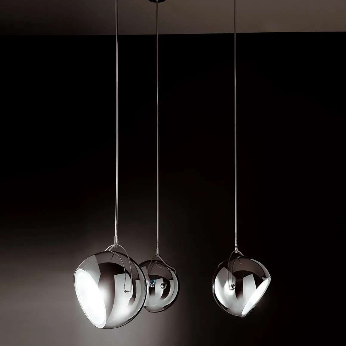 Fabbian Beluga Steel Pendelleuchte, 1-flg.