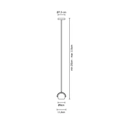 Fabbian Beluga White Pendelleuchte 1-flg.