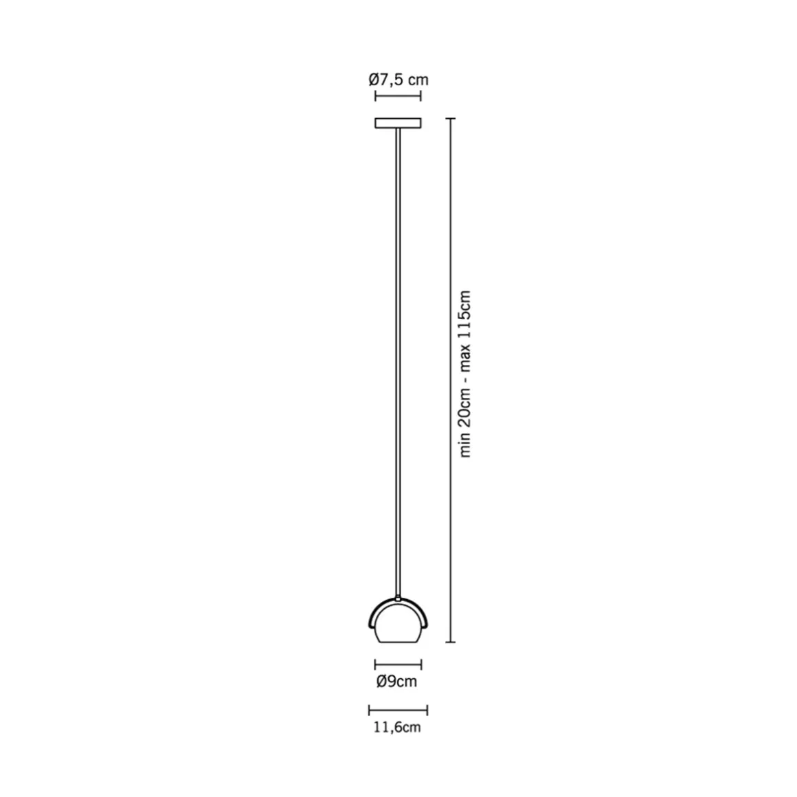 Fabbian Beluga White Pendelleuchte 1-flg.