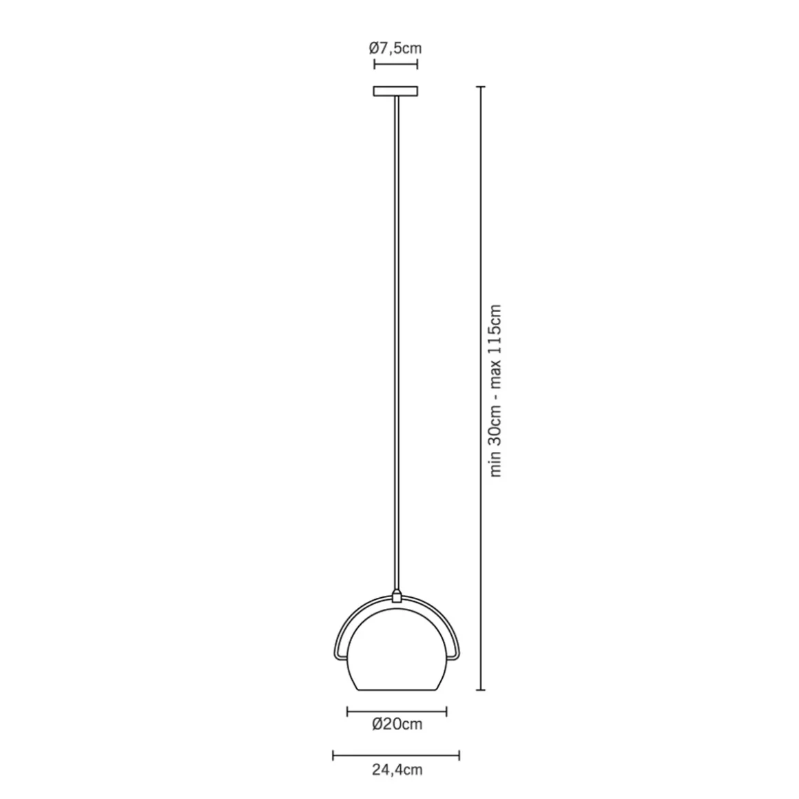 Fabbian Beluga White Pendelleuchte 1-flg.