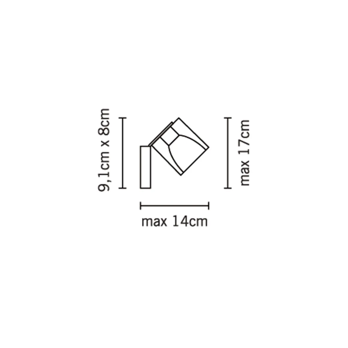 Fabbian Cubetto Wand- / Deckenleuchte, kippbar