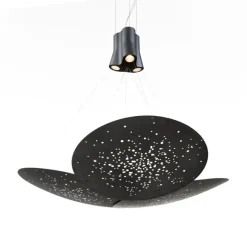 Fabbian Lens Pendelleuchte, 3-flg., Ø: 90 cm