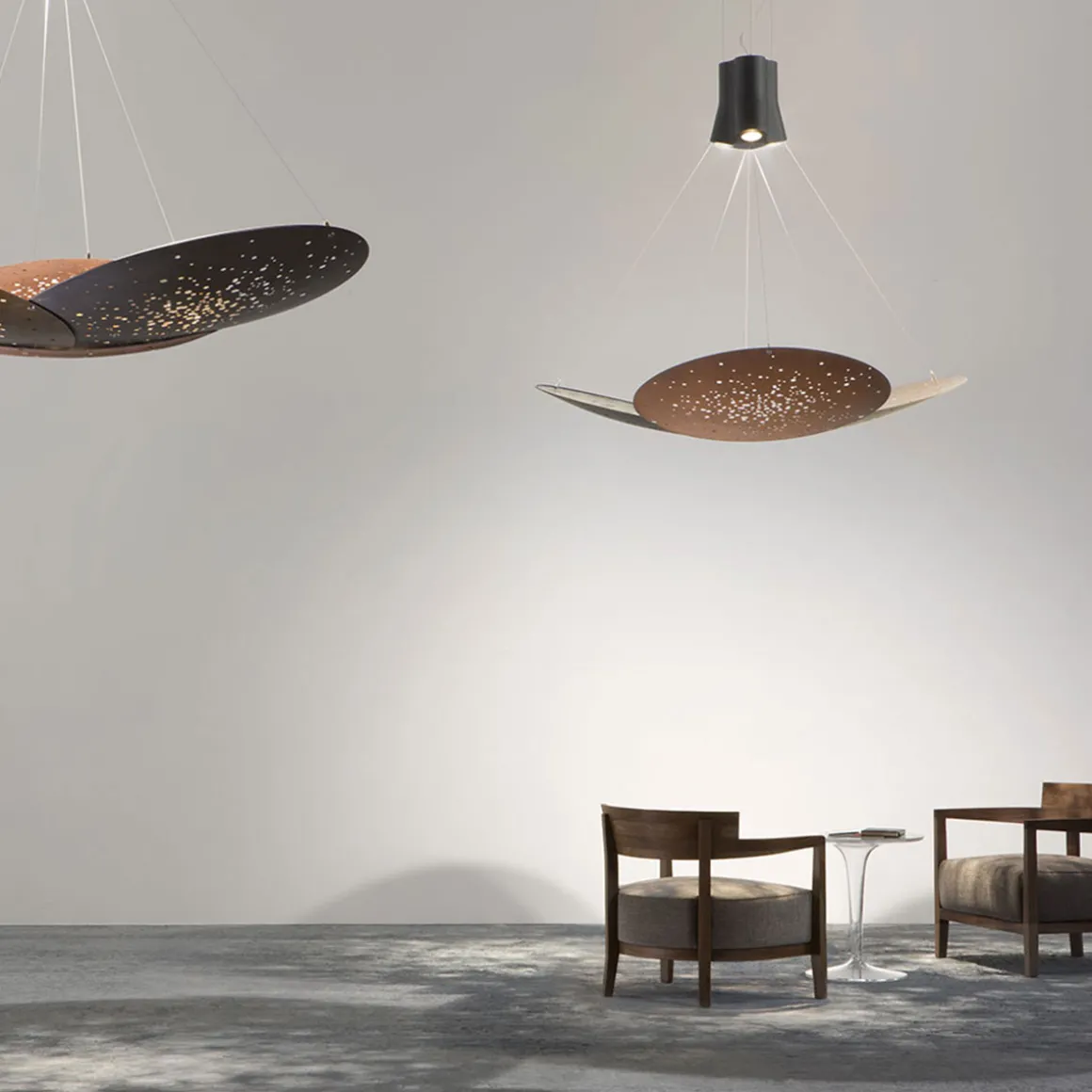 Fabbian Lens Pendelleuchte, 3-flg., Ø: 60 cm