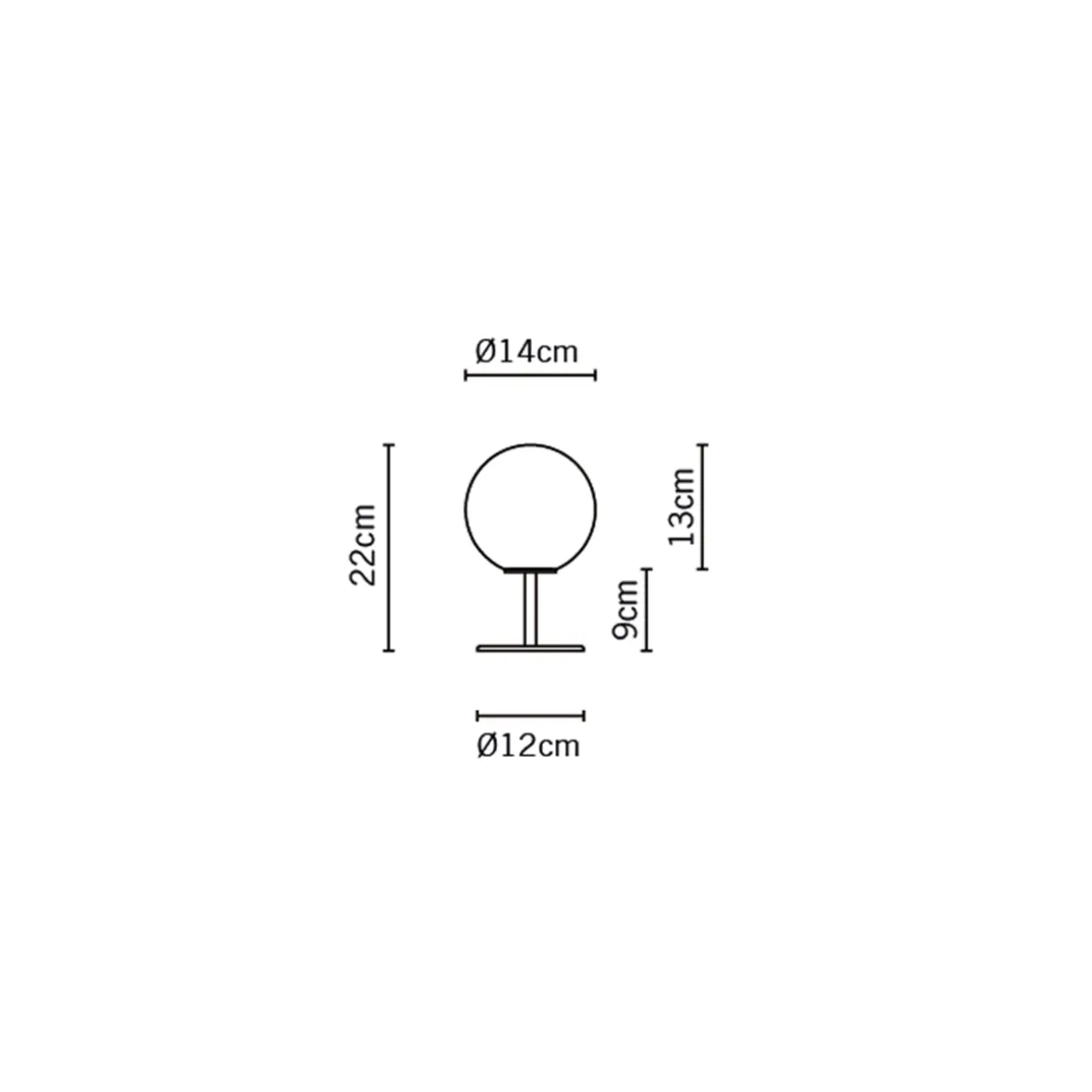 Fabbian Lumi Sfera Tischleuchte mit Fuss