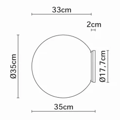 Fabbian Lumi Sfera WandDeckenleuchte LED