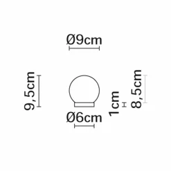 Fabbian Lumi Sfera WandDeckenleuchte