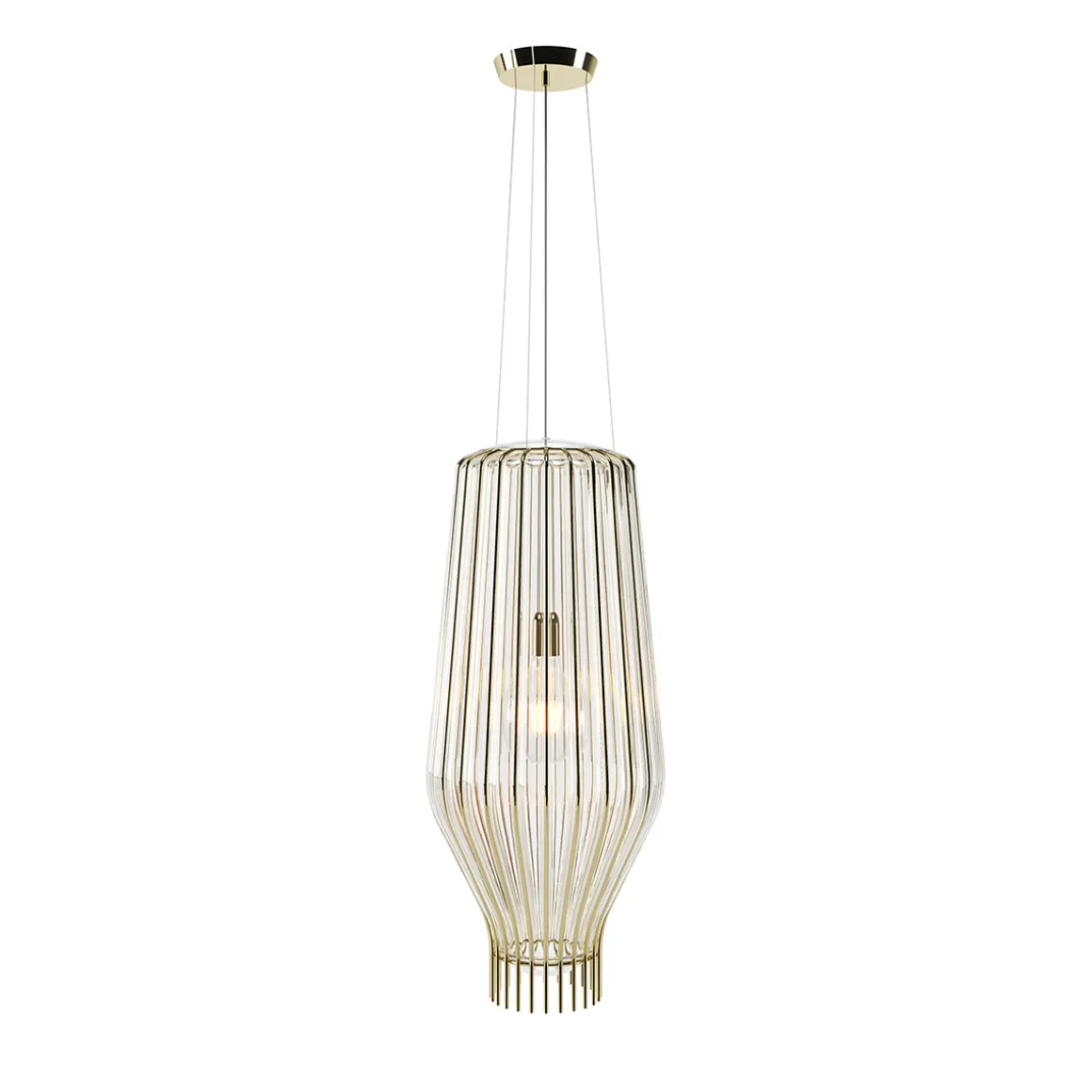 Fabbian Saya Pendelleuchte, transparent, Ø: 31 cm
