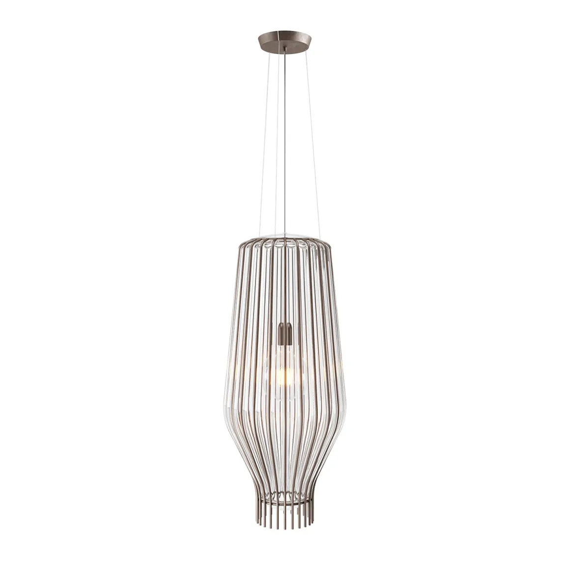 Fabbian Saya Pendelleuchte, transparent, Ø: 31 cm