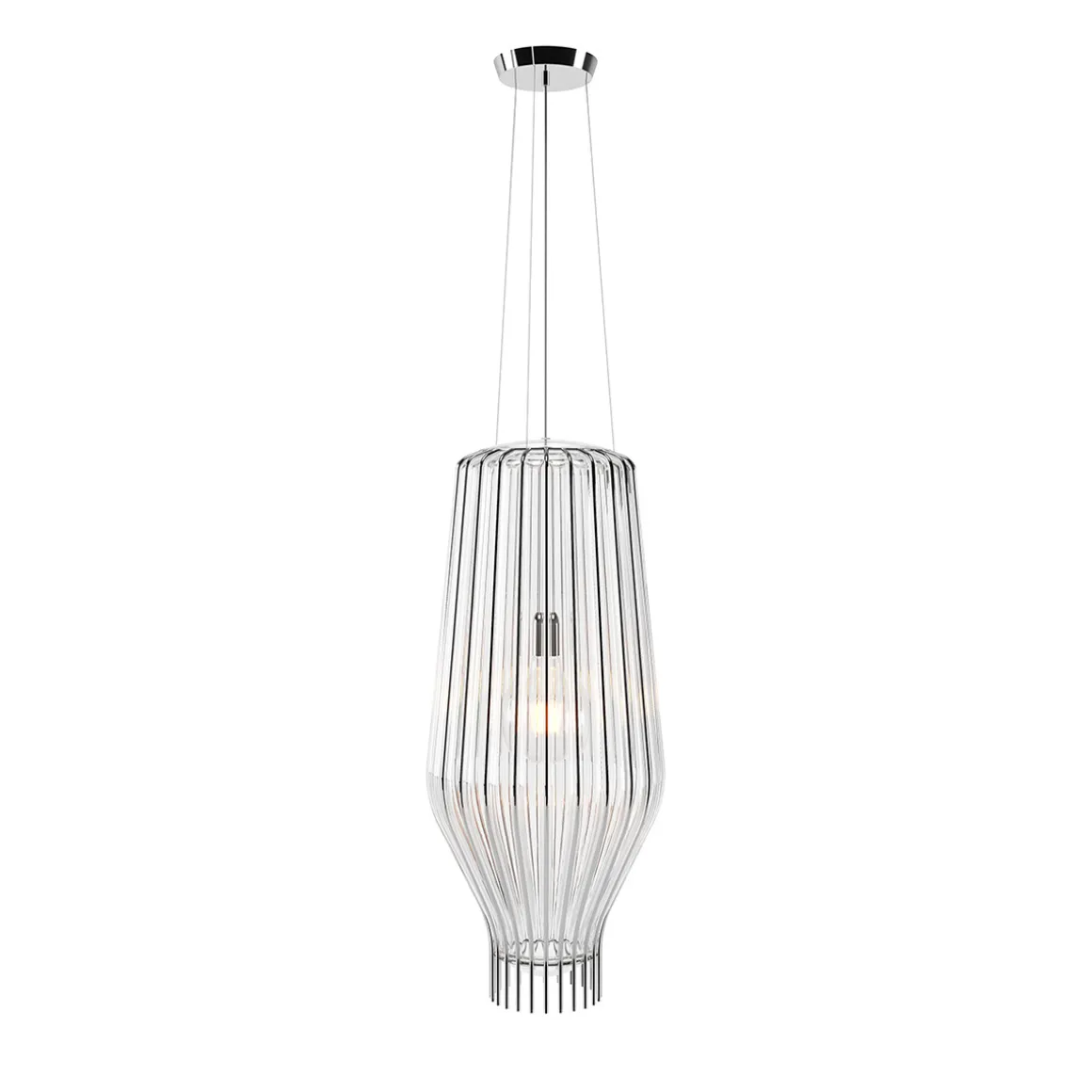Fabbian Saya Pendelleuchte, transparent, Ø: 31 cm
