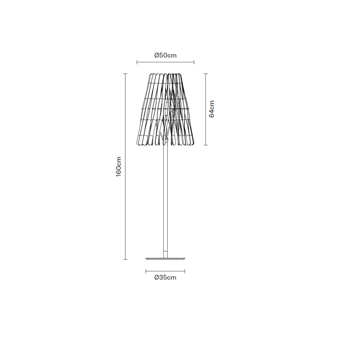 Fabbian Stick Cono LED Stehleuchte