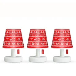 Fatboy Edison the Mini LED Akkuleuchte, 3er-Set, mit X-mas Mini Cappie Set Xmas Sweater