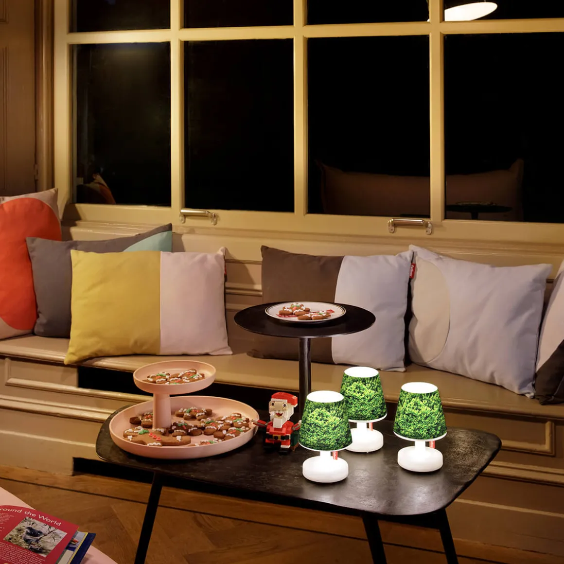 Fatboy Edison the Mini LED Akkuleuchte, 3er-Set, mit Mini Cappie Set Buxus