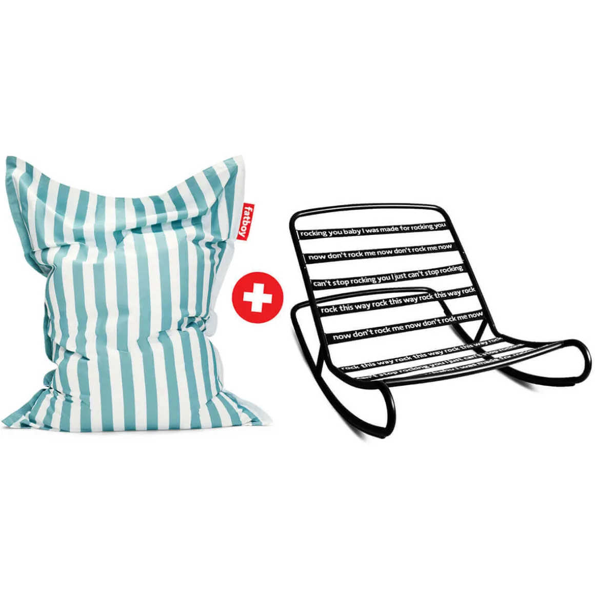 Fatboy Rock 'n Roll Schaukelstuhl & Original Outdoor Sitzsack