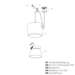 Flos Ersatzteile Aim Small Reflektor mit LED