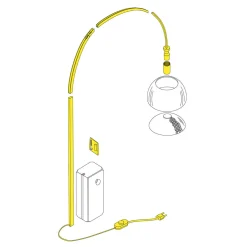 Flos Ersatzteile Arco Bogen mit E27-Fassung und Fußschalter