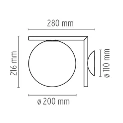Flos IC C/W1 Wand- / Deckenleuchte
