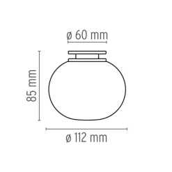 Flos Mini Glo-Ball C/W Wand- / Deckenleuchte