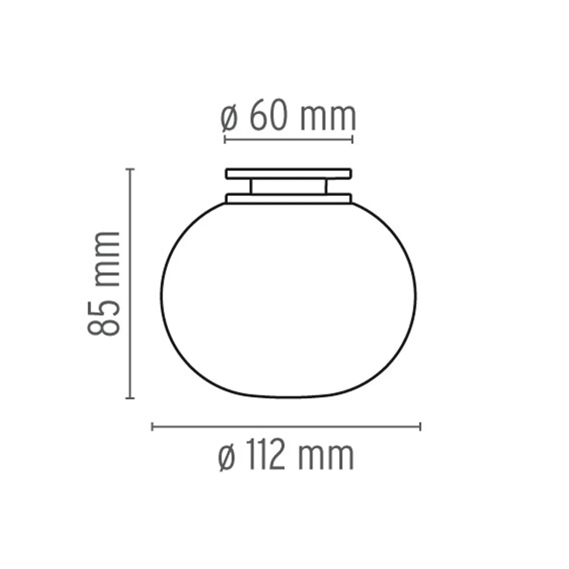 Flos Mini Glo-Ball C/W Wand- / Deckenleuchte