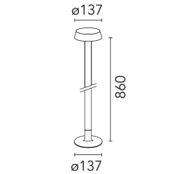 Flos Outdoor Belvedere Clove 2 LED Pollerleuchte, 2700 K