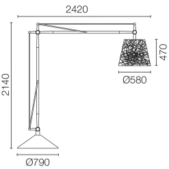 Flos Outdoor Superarchimoon Outdoor Stehleuchte