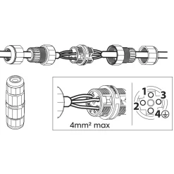 Flos Outdoor Verbindungssystem IP68 für Flos Outdoor